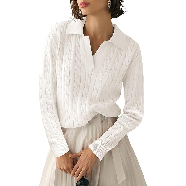 トップス Yoli / Cotton long knit / White The Vivian Top – LISA YANG